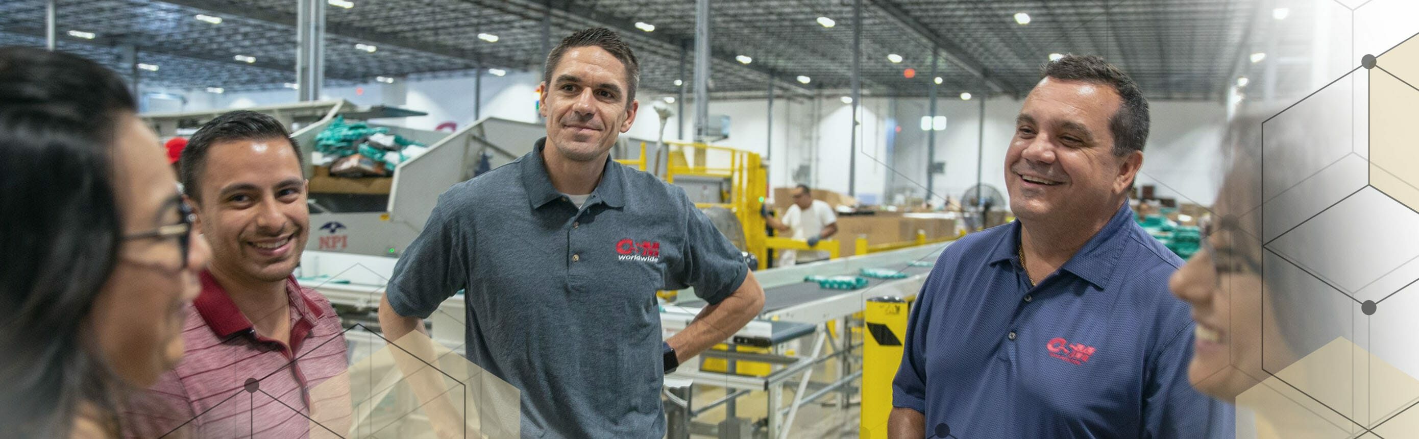 group of people in warehouse